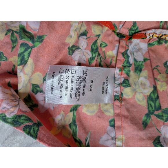 Marissa Webb Floral Print Blouse Women's Size 6 Ruffle Sleeve V Neck Spring - Picture 6 of 6